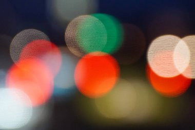 Gece şehir ışık bokeh arka plan