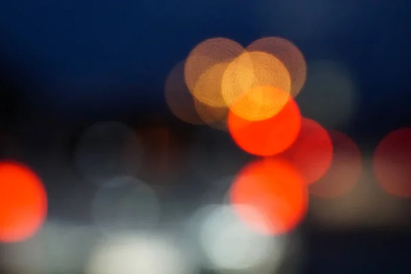Night city ljus bokeh bakgrund — Stockfoto