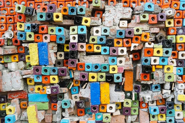 Colorful Block Ceramic Tiles Patterns Abstract Background — Stock Photo, Image