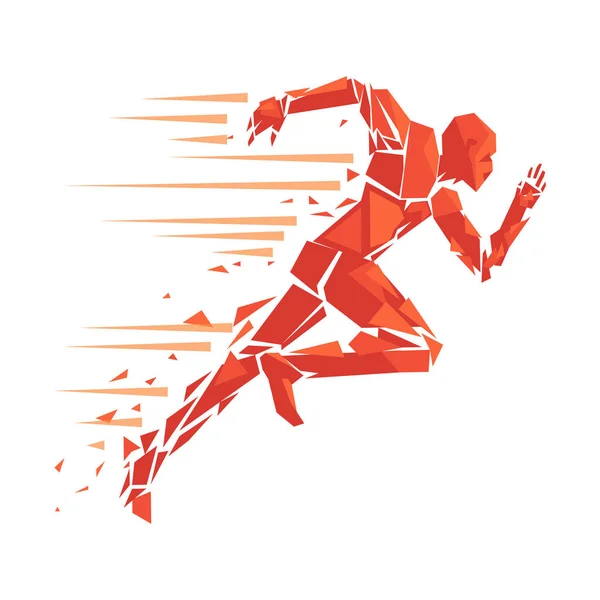 Běžící muž oheň — Stockový vektor