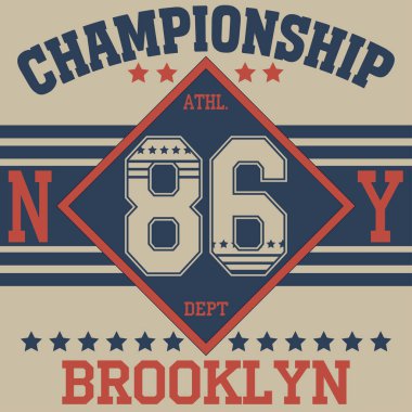 New york tipografi t-shirt