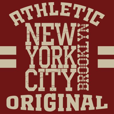 New york tipografi t-shirt