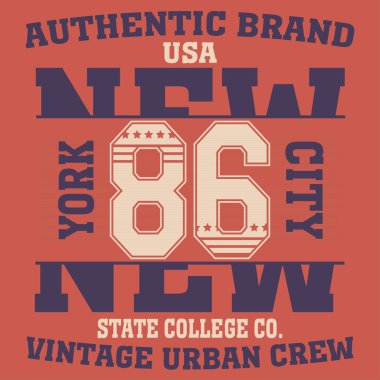 New york tipografi t-shirt