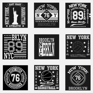 New york tipografi moda hazır, t-shirt grafik