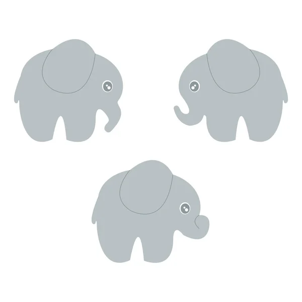 Μωρό ελέφαντας σύνολο — Διανυσματικό Αρχείο