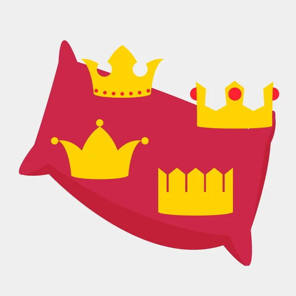 金の王冠セット — ストックベクタ