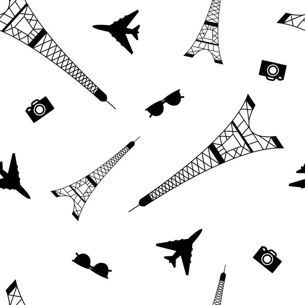 Flugzeugstruktur von Paris — Stockvektor