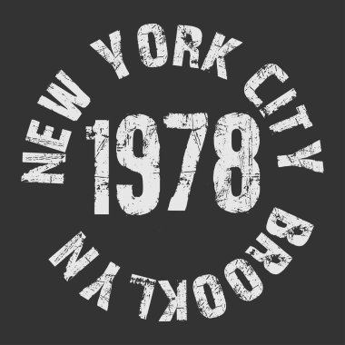 New York Brooklyn tipografi