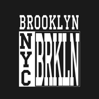 New york Brooklyn tipografi, t-shirt grafik