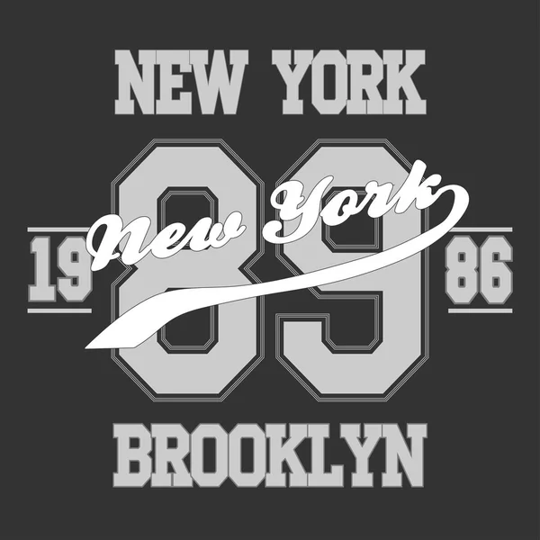 纽约布鲁克林的版式 — 图库矢量图片