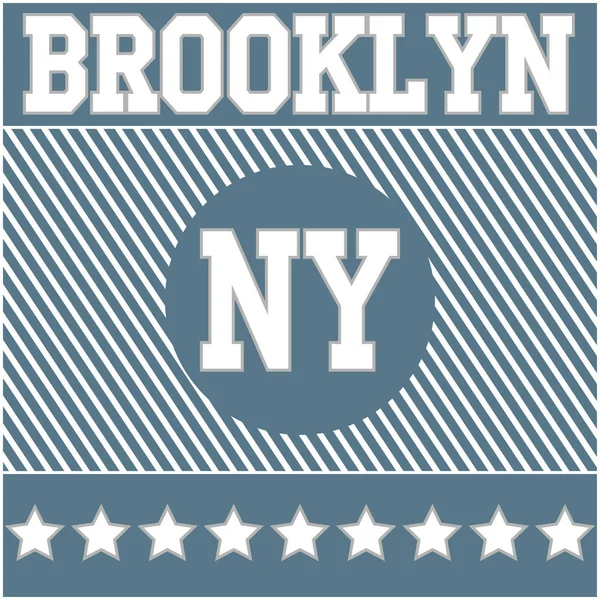 ブルックリン スポーツ t-シャツ デザイン — ストックベクタ