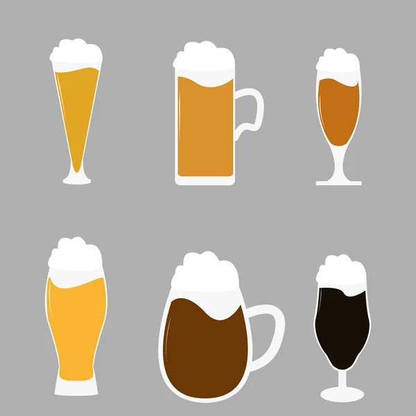 Olika typer av öl — Stock vektor