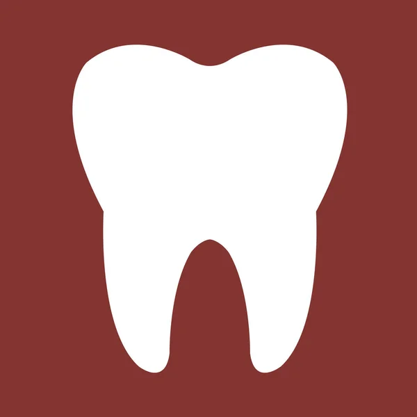 Ícone vermelho dos dentes — Vetor de Stock