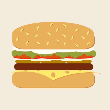 İzole klasik Hamburger