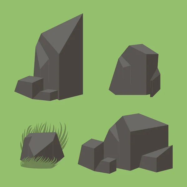 Rock stenen vector pictogram — Stockvector