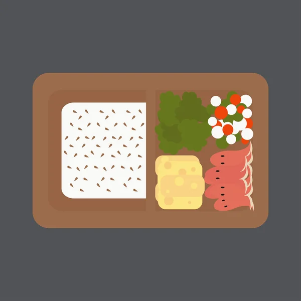 Japanese box lunch — Stock Vector
