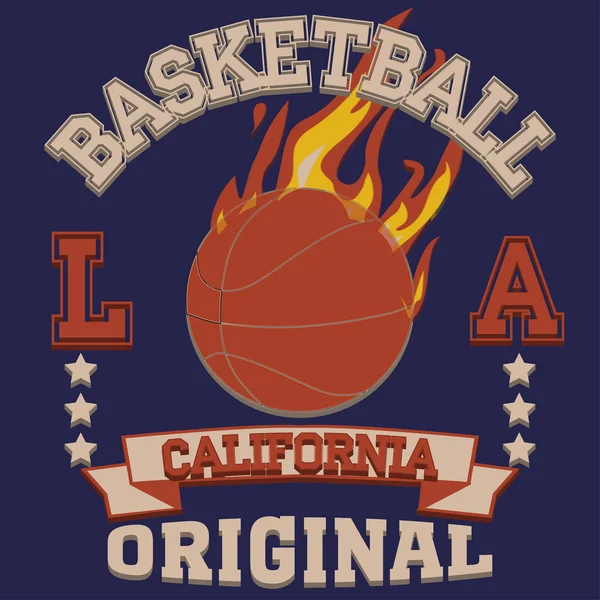 Los Angeles California tipografia sportiva — Vettoriale Stock
