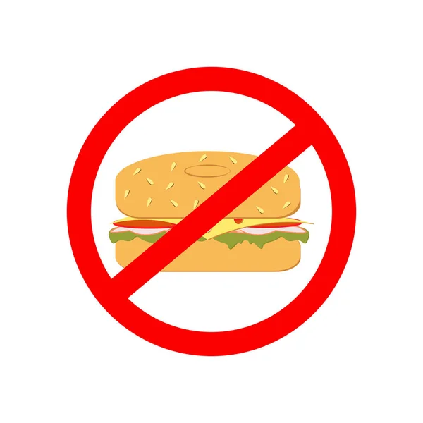 Stop sign sandwich — Stock Vector