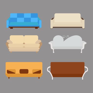 Kanepe vektör ayarla