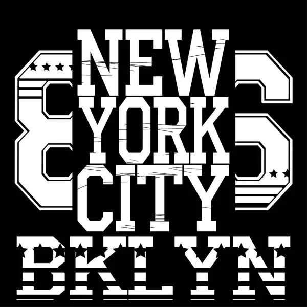 ニューヨークのタイポグラフィ — ストックベクタ