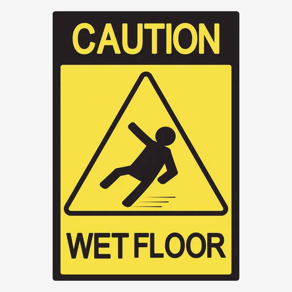 Caution wet floor — Stock Vector