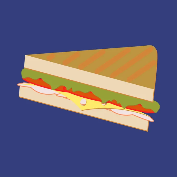 Sandwich-Flach — Stockvektor