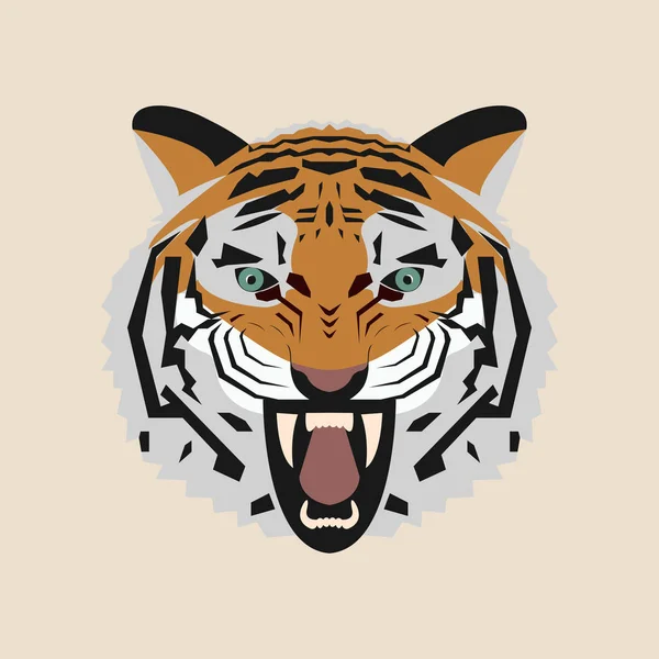 Tiger icon head — Stock Vector