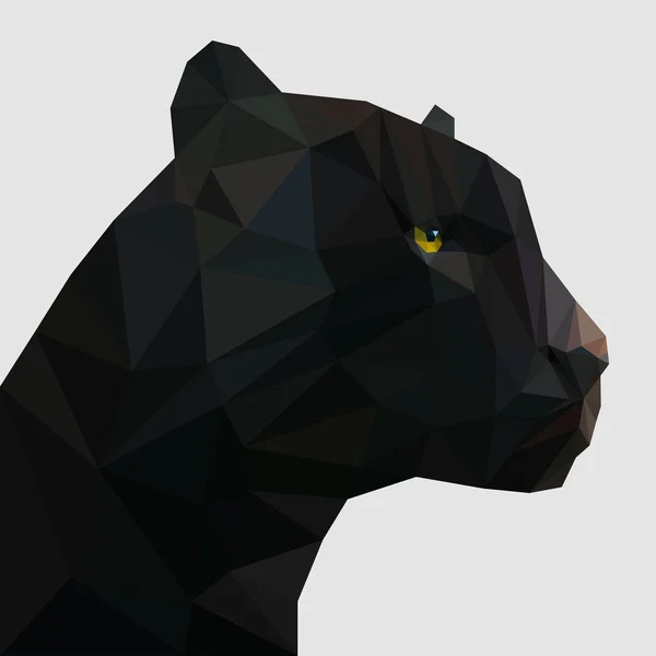 Panther in lage poly — Stockvector