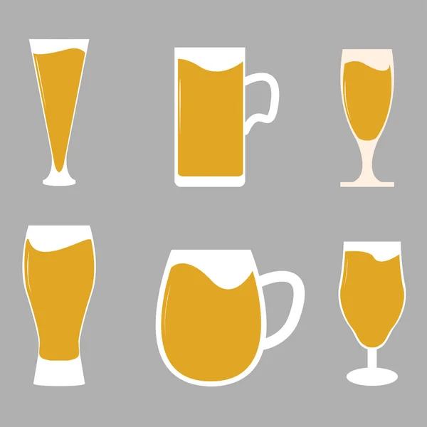 Different kinds of beer glasses — Stock Photo, Image