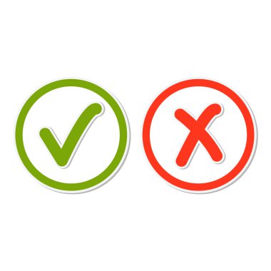 onay işareti etiketleri