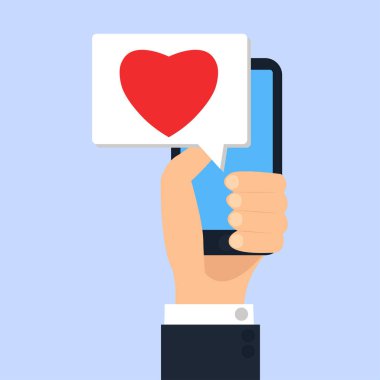 El ele tutuşan akıllı telefon.