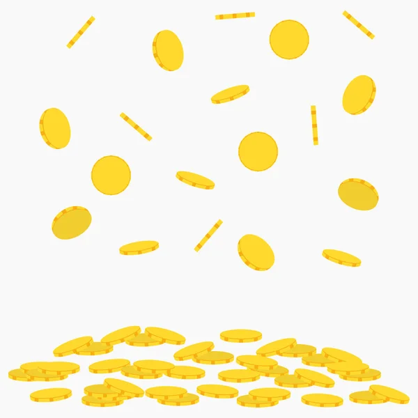 Πτώση χρυσά νομίσματα — Διανυσματικό Αρχείο