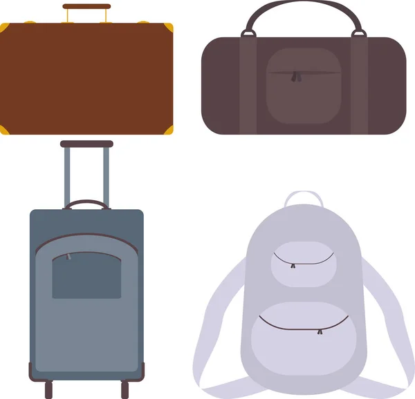 Suitcase, bag, backpack — Stock Vector