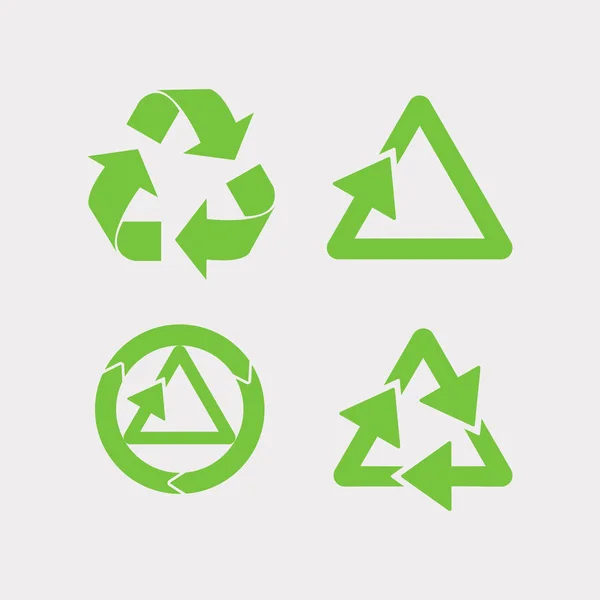 Săgețile ciclegreene reciclate — Vector de stoc