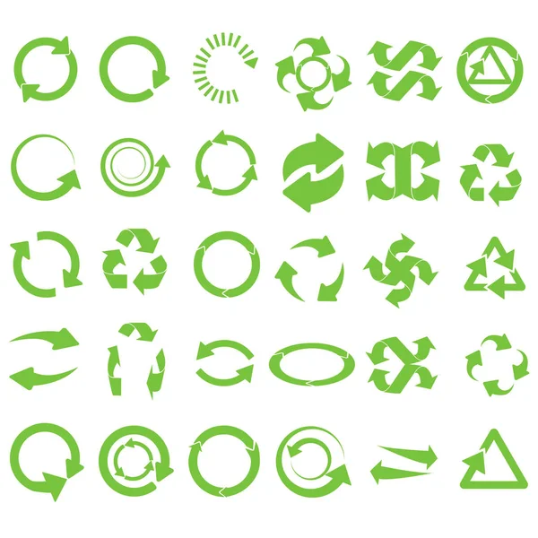 Gröna runda recycle — Stock vektor