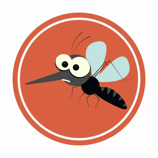 Προσοχή περιοχή με κουνούπια εικονίδιο σχεδιασμό διάνυσμα — Διανυσματικό Αρχείο
