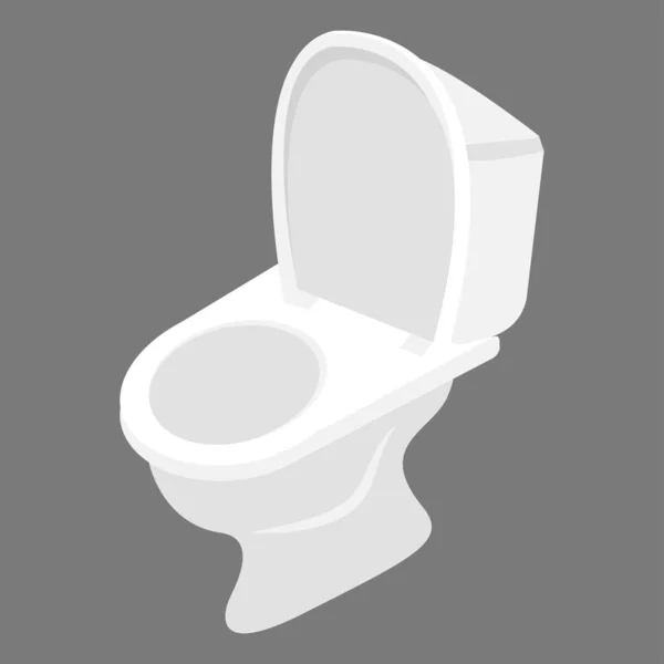 Blanc conception de toilettes occidentales vecteur graphique sanitaire — Image vectorielle