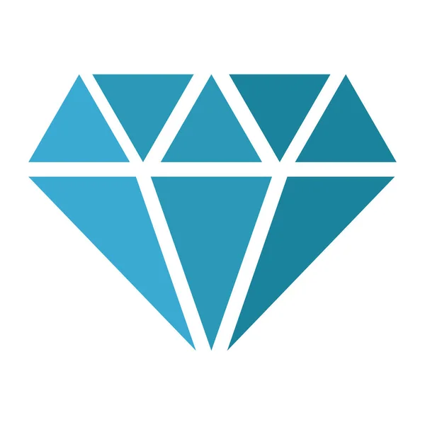 Ícone de diamante azul design gráfico ilustração vetorial — Vetor de Stock