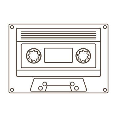 Silhouette cassette design illustration icon vector graphic