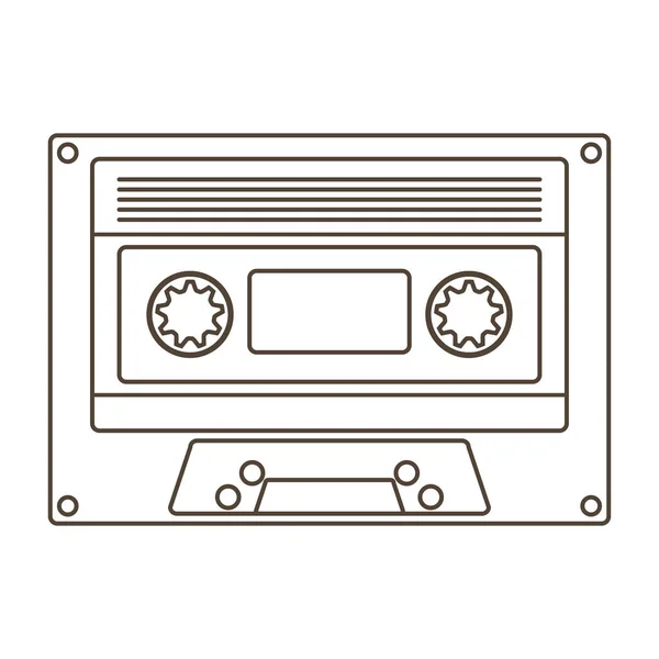 Silhouette cassette design illustration icon vector graphic — Stock Vector