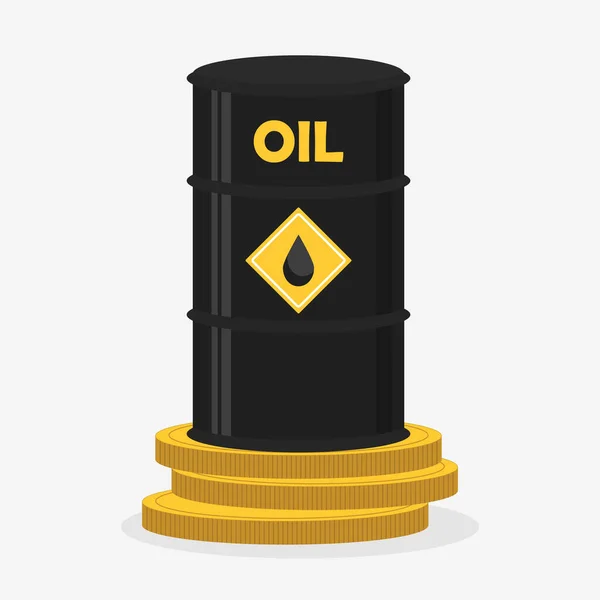 Oil barrel icon. Petroleum industry illustration danger — Stock Vector