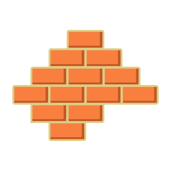 Brick wall icon. Build and repair symbol vector — Stock Vector