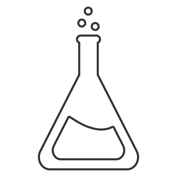 Una rapina in laboratorio. Icona della provetta riempita. Pozione in fiaschetta — Vettoriale Stock