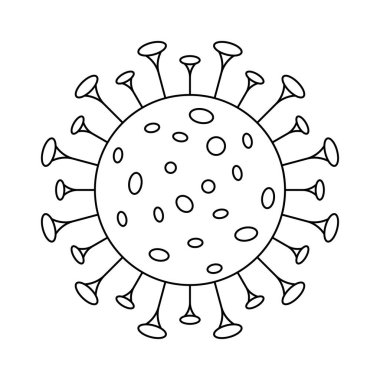 Virüs simgesi. Coronavirus. Covid-19 vektör tasarımı çizimi