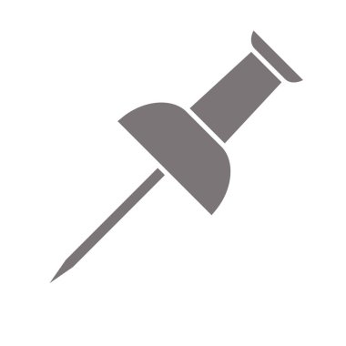 Pin ikon vektör resimleme tasarımı izole edildi