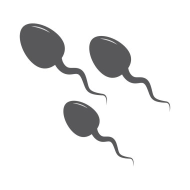 Sperm simgesi vektör çizimi izole edilmiş yumurta