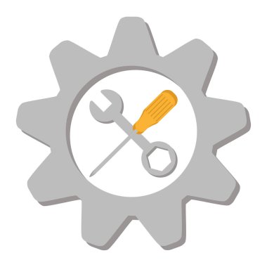 Araç gereç simgesi vektör çizim mekaniği