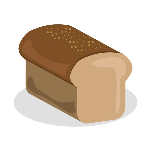 Bread vector icono panadería nutrición vector ilustración diseño — Vector de stock