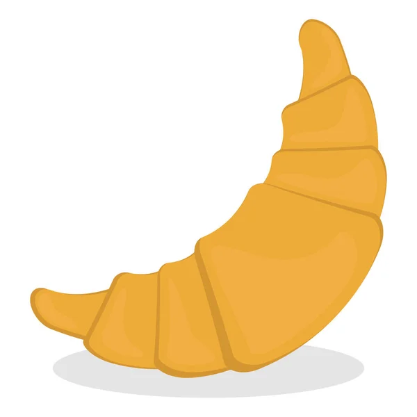 Pane croissant icona vettore illustrazione design isolato — Vettoriale Stock