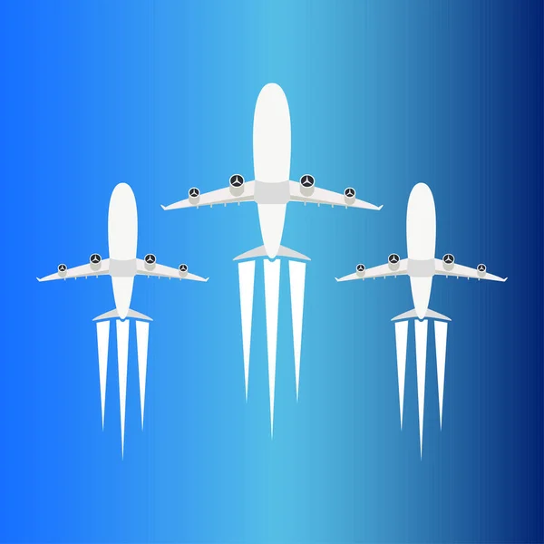 Flugzeuge setzen Vektor Illustration Design isoliert Luftfahrt — Stockvektor